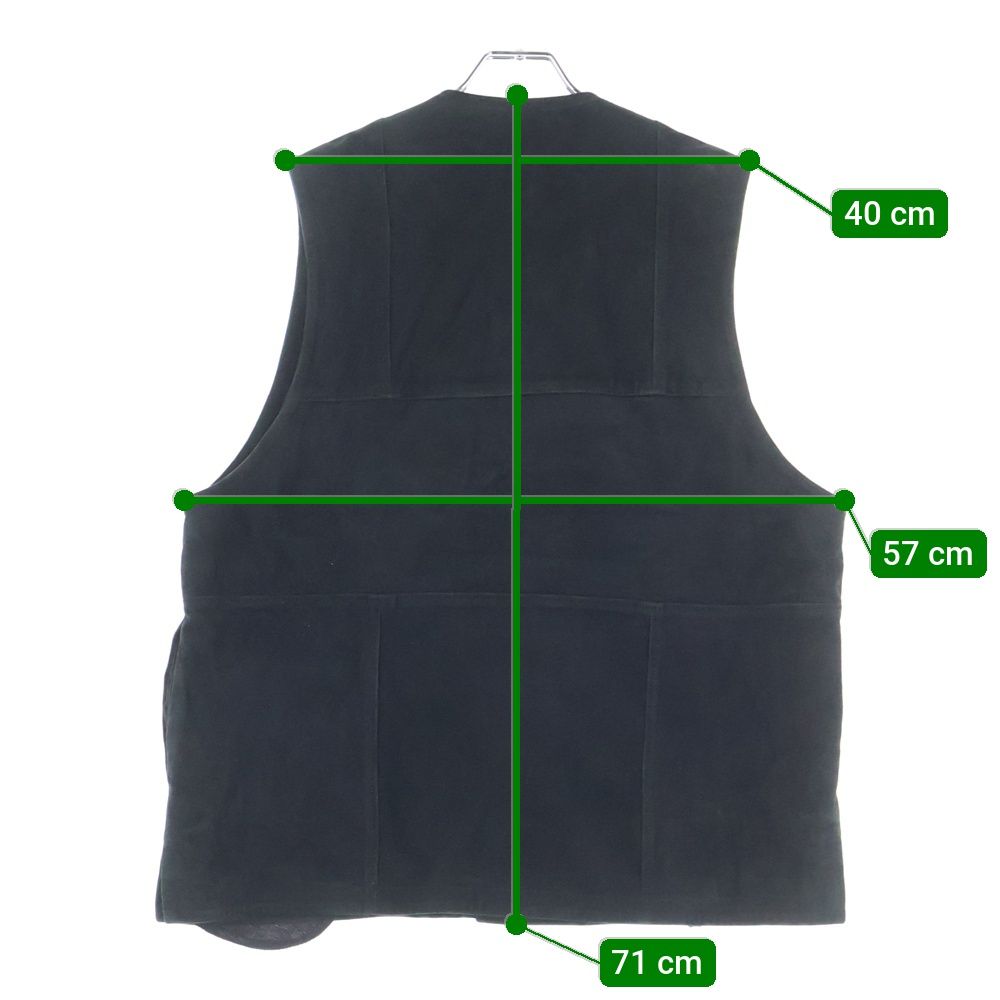 CCU スエードベスト CCU (シーシーユー) suede vest スエード ベスト ブラック V-03-SUEDE