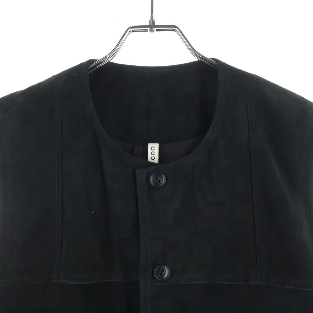 CCU (シーシーユー) suede vest スエード ベスト ブラック V-03-SUEDE