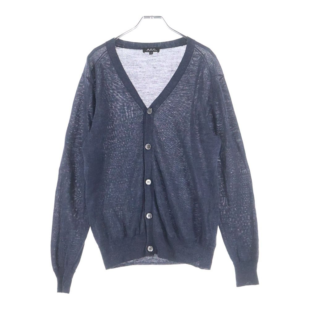 A.P.C (アーペーセー) リネンニットカーディガン パープル A.P.C.