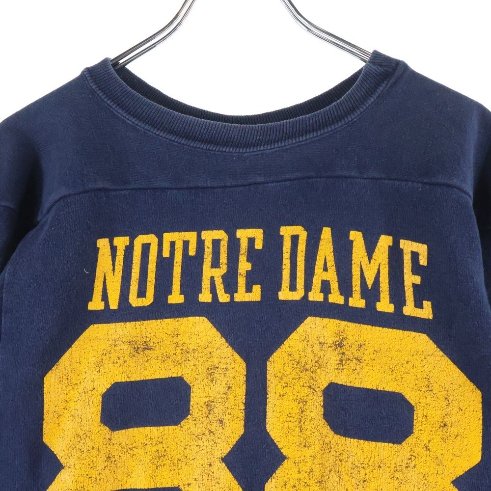 80s チャンピオン NOTRE DAME フットボールTee ネイビー M CHAMPION