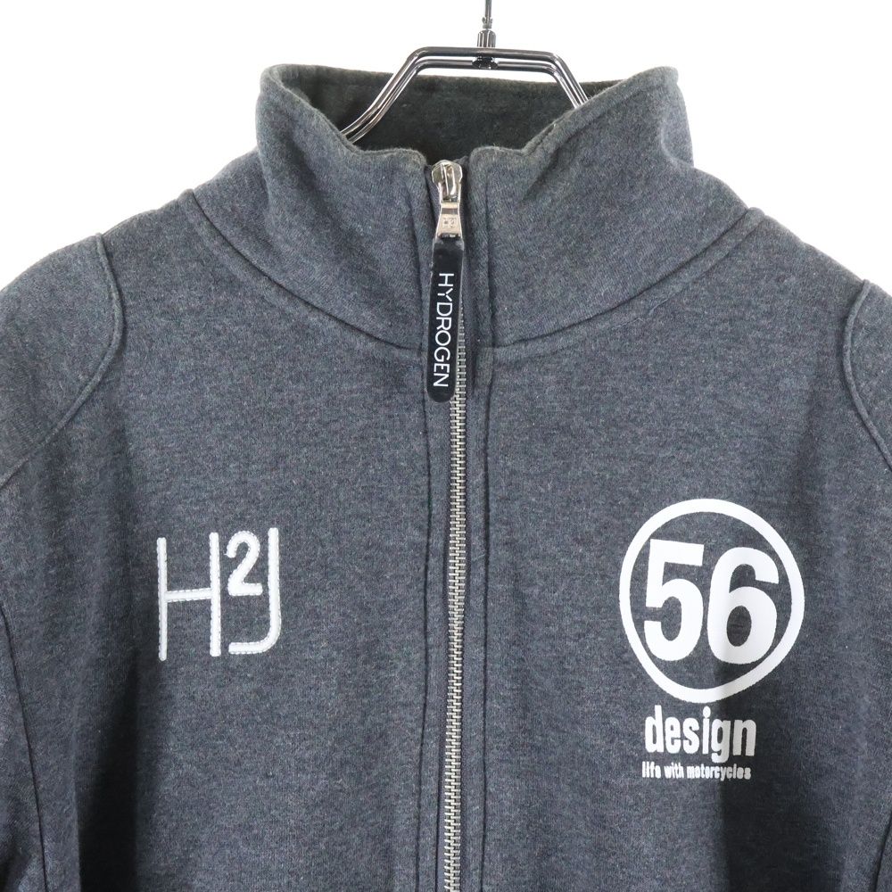 新品未使用品 HYDROGEN グレー ジップアップ スウェット HYDROGEN (ハイドロゲン) コットン ジップアップ スウェット グレー