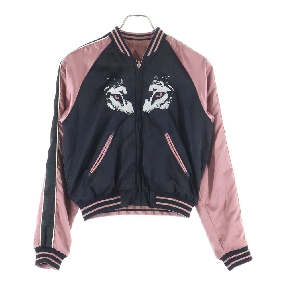 DIESEL 刺繍デザイン スカジャン 黒 リバーシブル DIESEL（ディーゼル） スカジャン ジャケット ブルゾン リバーシブル