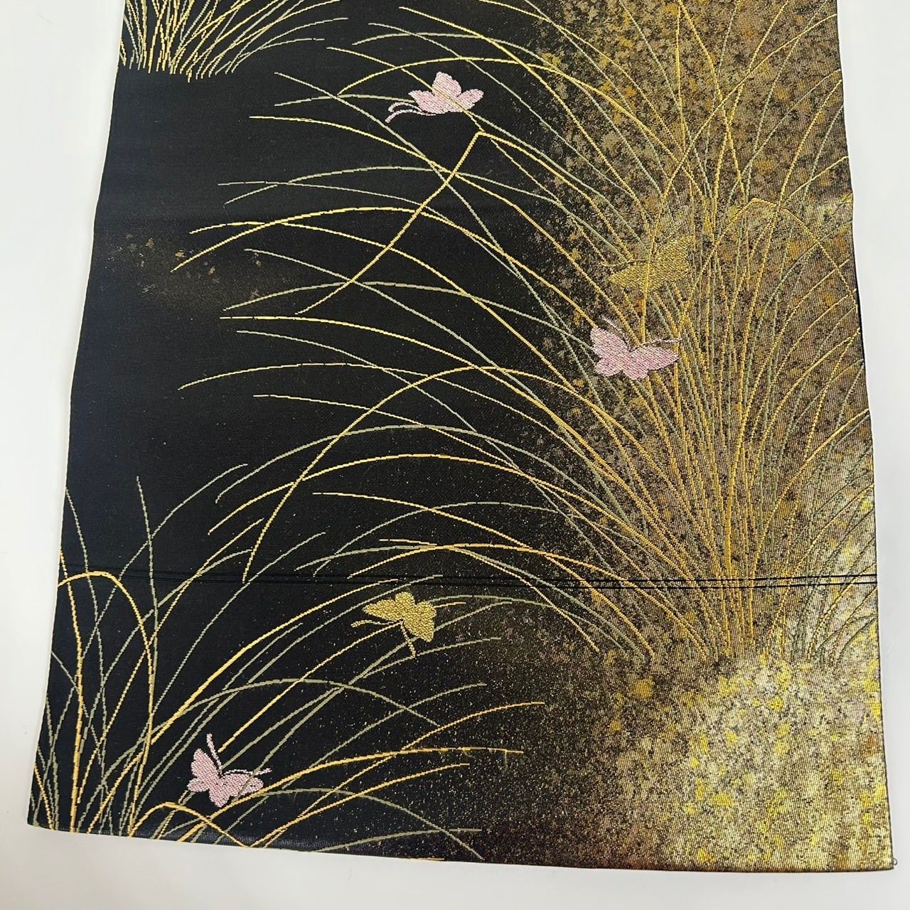 名古屋帯　唐織　引箔　四季　花　蝶　 素敵 名古屋帯 唐織 引箔 四季 花 蝶 素敵 レディース