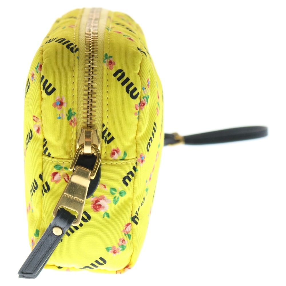 めーちゃん様 MIUMIUナイロン花 フラワー柄ポーチ 美品 正規品 Gカード