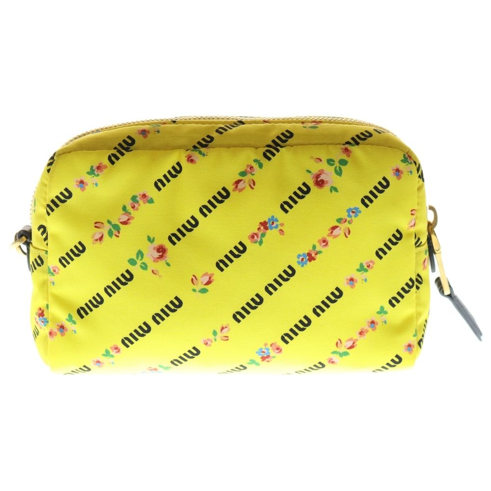 めーちゃん様 MIUMIUナイロン花 フラワー柄ポーチ 美品 正規品 Gカード