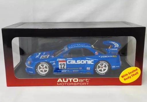 中古】ミニカー 1/18 NISSAN SKYLINE GTR R34 JGTC 2001 CALSONIC 日新