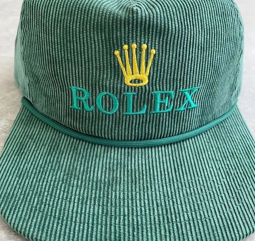 ROLEX ロレックス コーデュロイ ベースボールキャップ グリーン - メルカリ