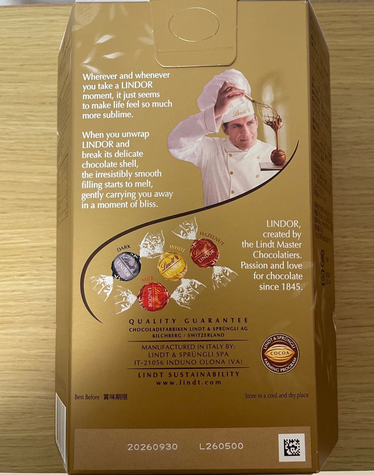 コストコ】リンツ リンドール チョコレート ゴールドアソート 500g