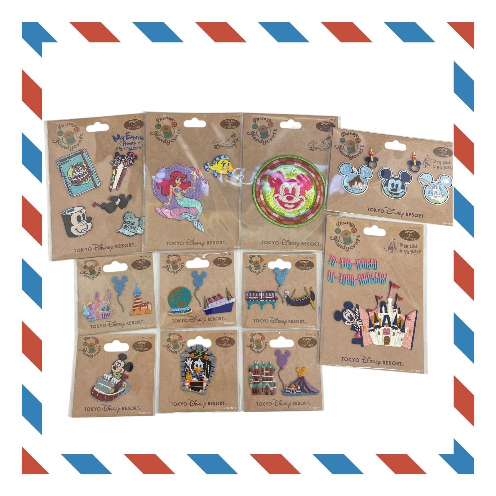 ディズニー ワッペン【11枚セット】 ミッキー ドナルド アリエル