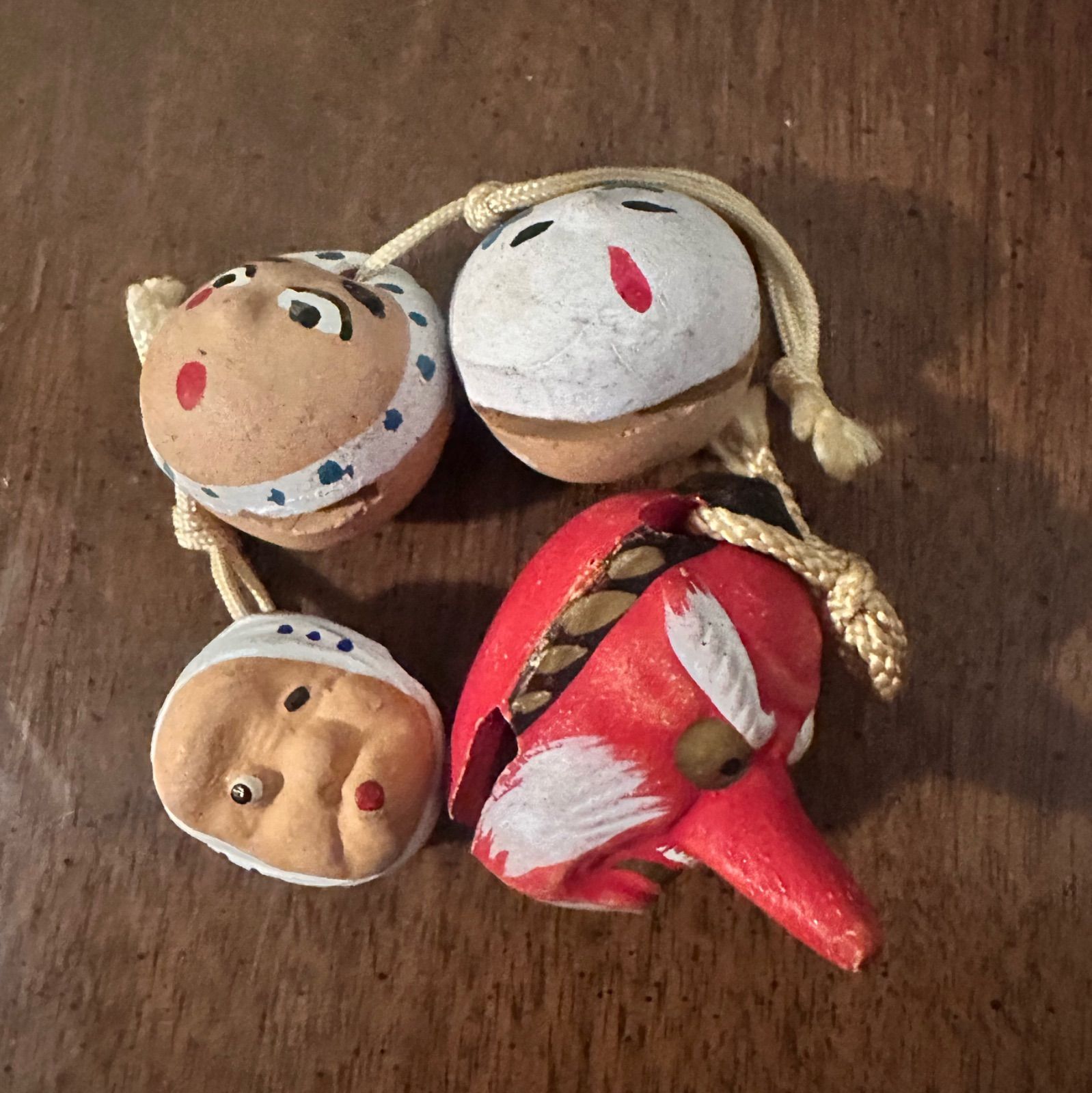 土鈴7つセット◇魔除け 厄除 身代わり鈴 縁起物 ◇郷土玩具 昭和レトロ