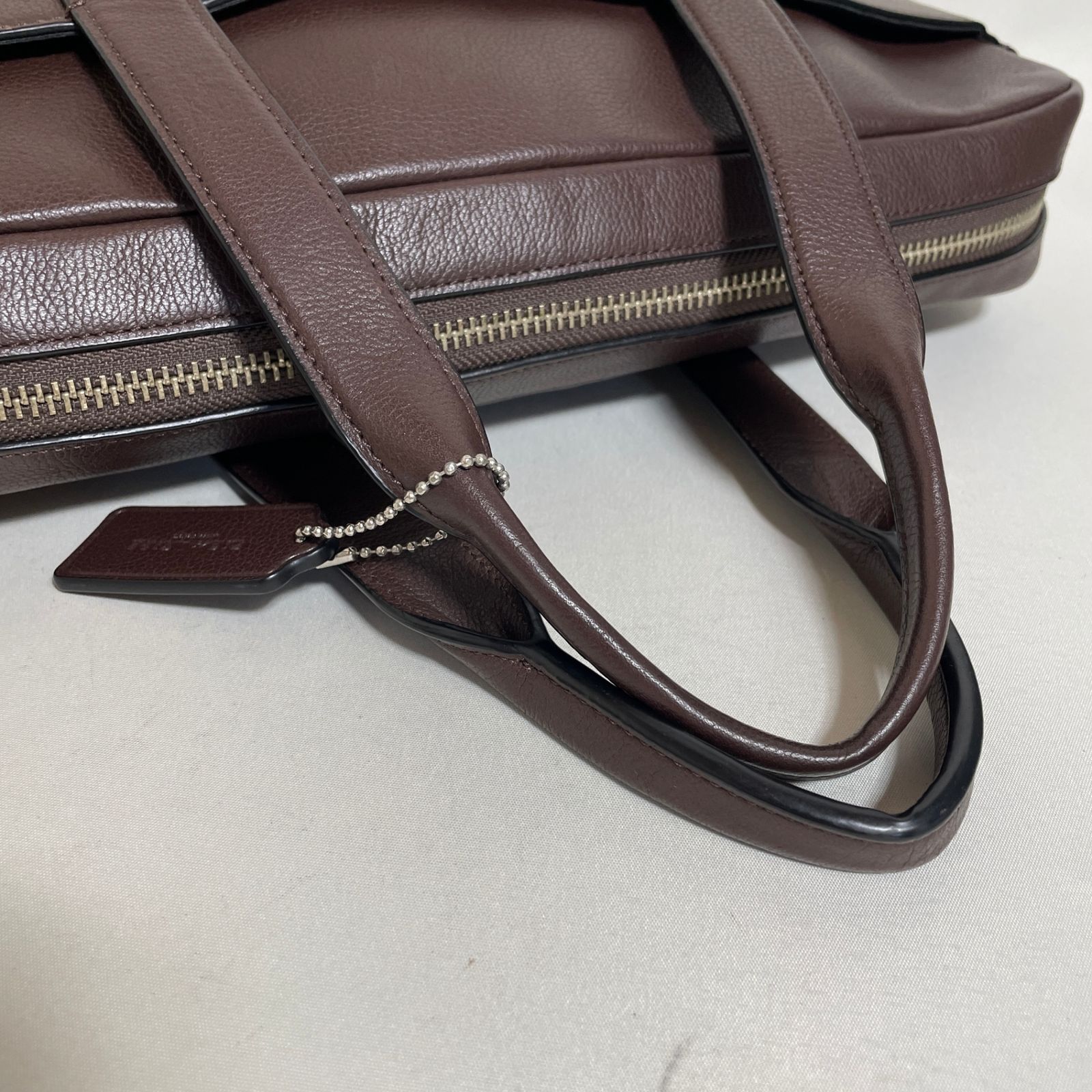 2512-114｜美品｜コーチ ビジネスバッグ レザー ダークブラウン - メルカリ