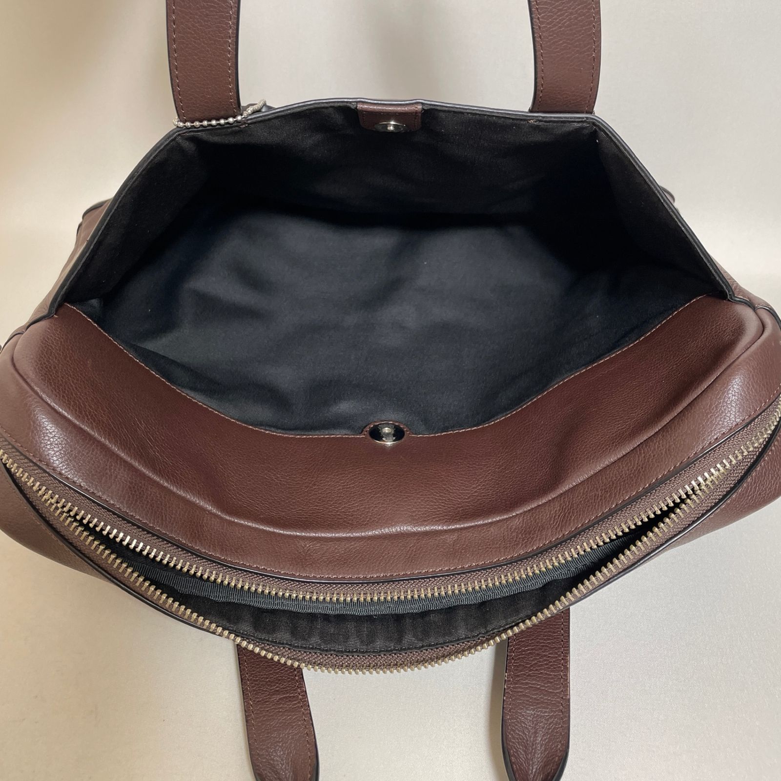 2512-114｜美品｜コーチ ビジネスバッグ レザー ダークブラウン - メルカリ