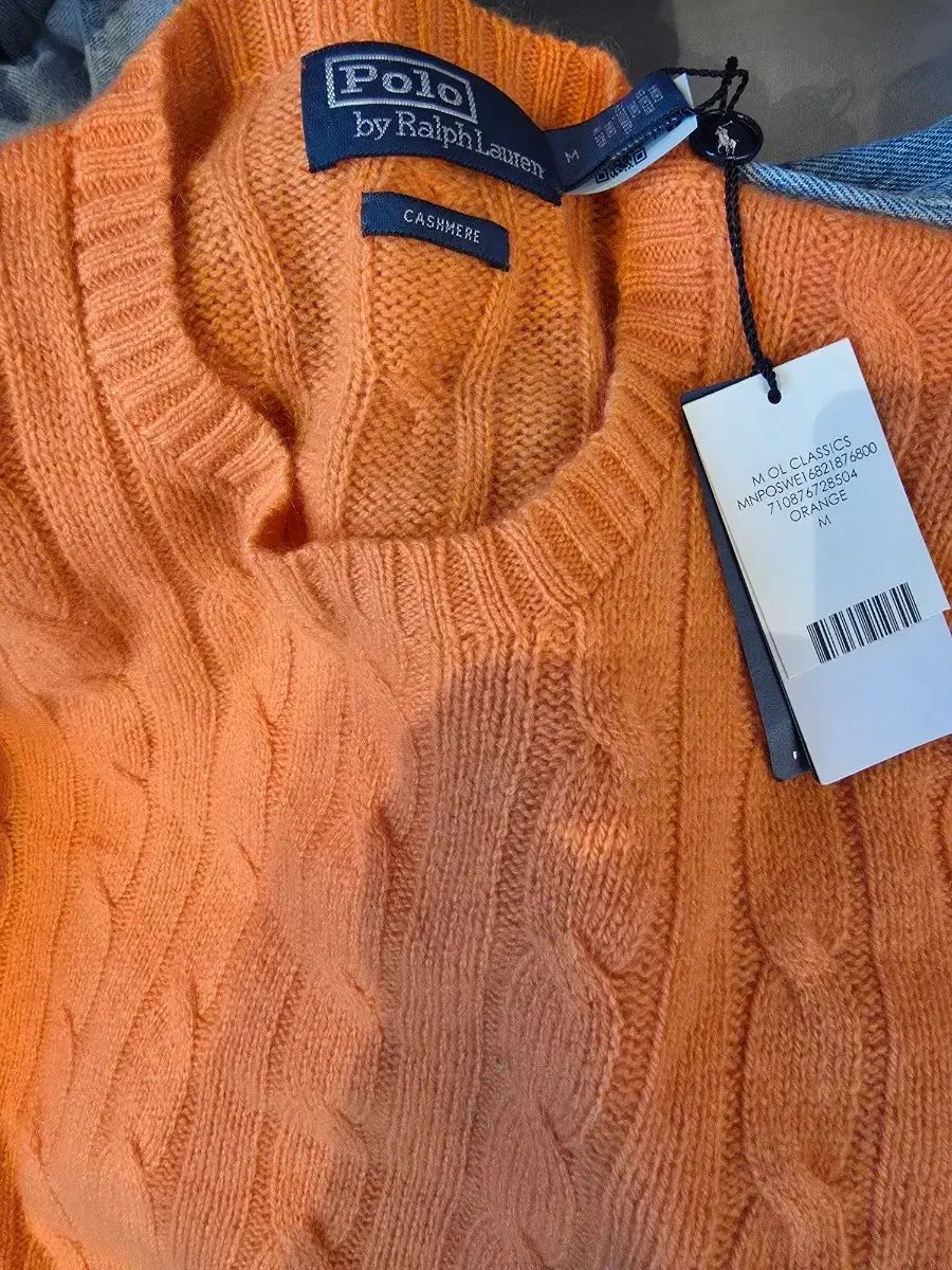 ポロラルフローレン カシミア ケーブル ニット オレンジ - メルカリ