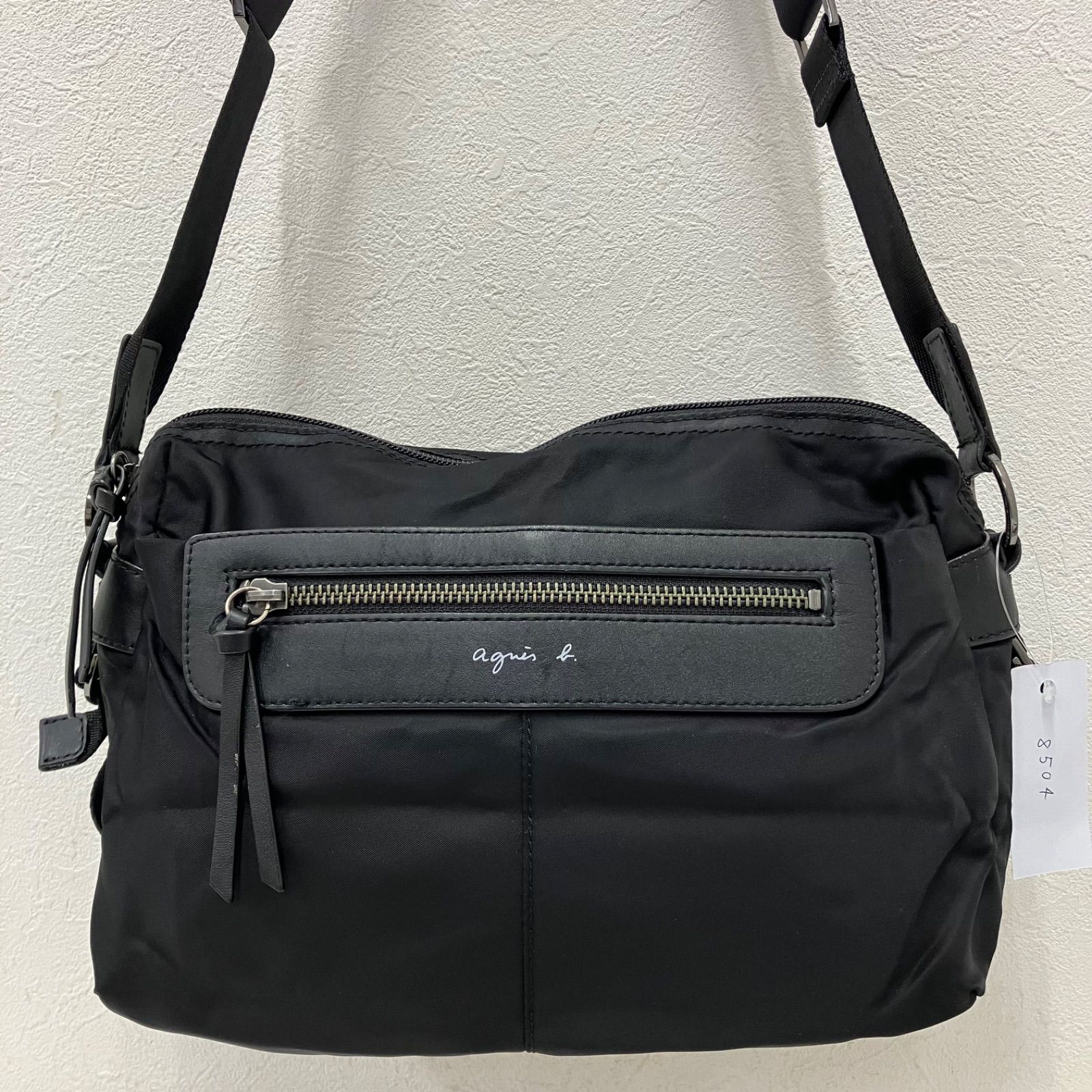 agnes.bアニエスベー ナイロンレザートートバッグ ビジネス agnes b