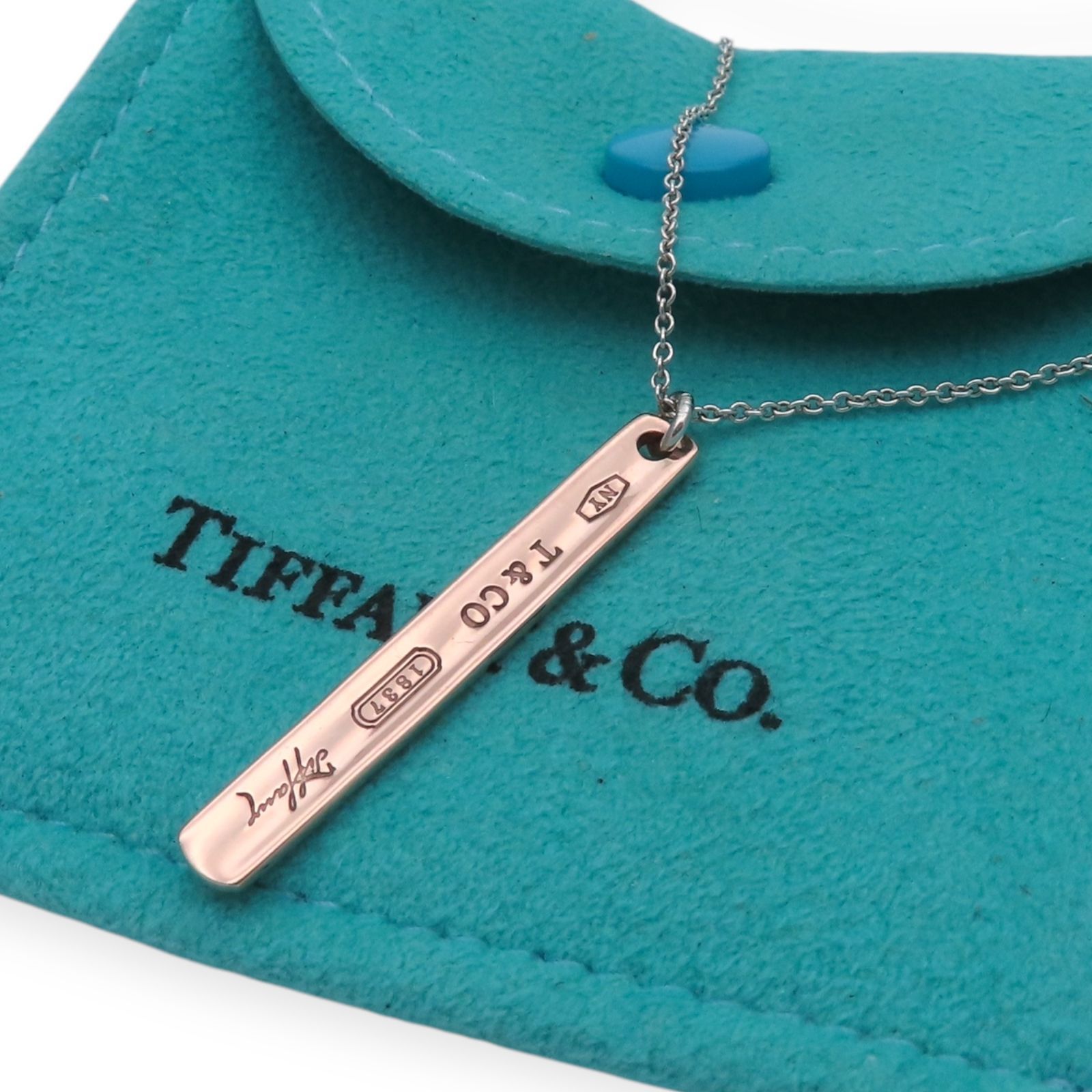 希少 美品 Tiffany&Co. ティファニー 1837 ローズ ゴールド バー 希少 美品 Tiffany&Co. ティファニー 1837 ローズ ゴールド バー