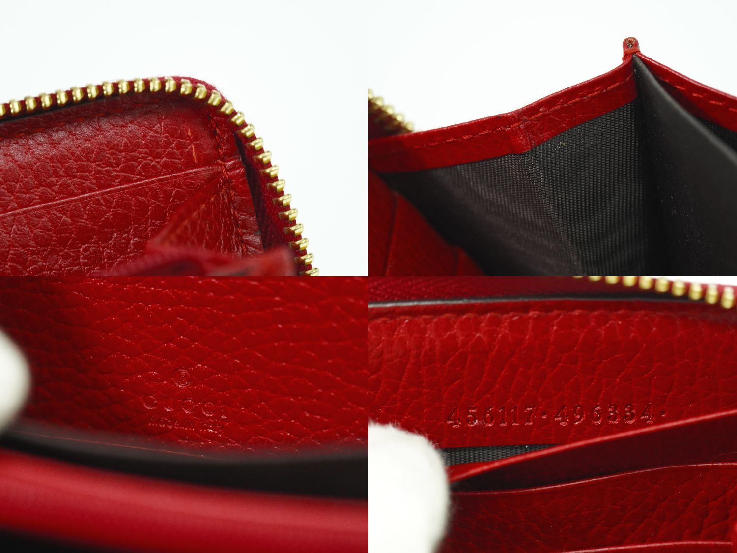 本物 グッチ GUCCI GGマーモント ラウンドファスナー 長財布 ロング