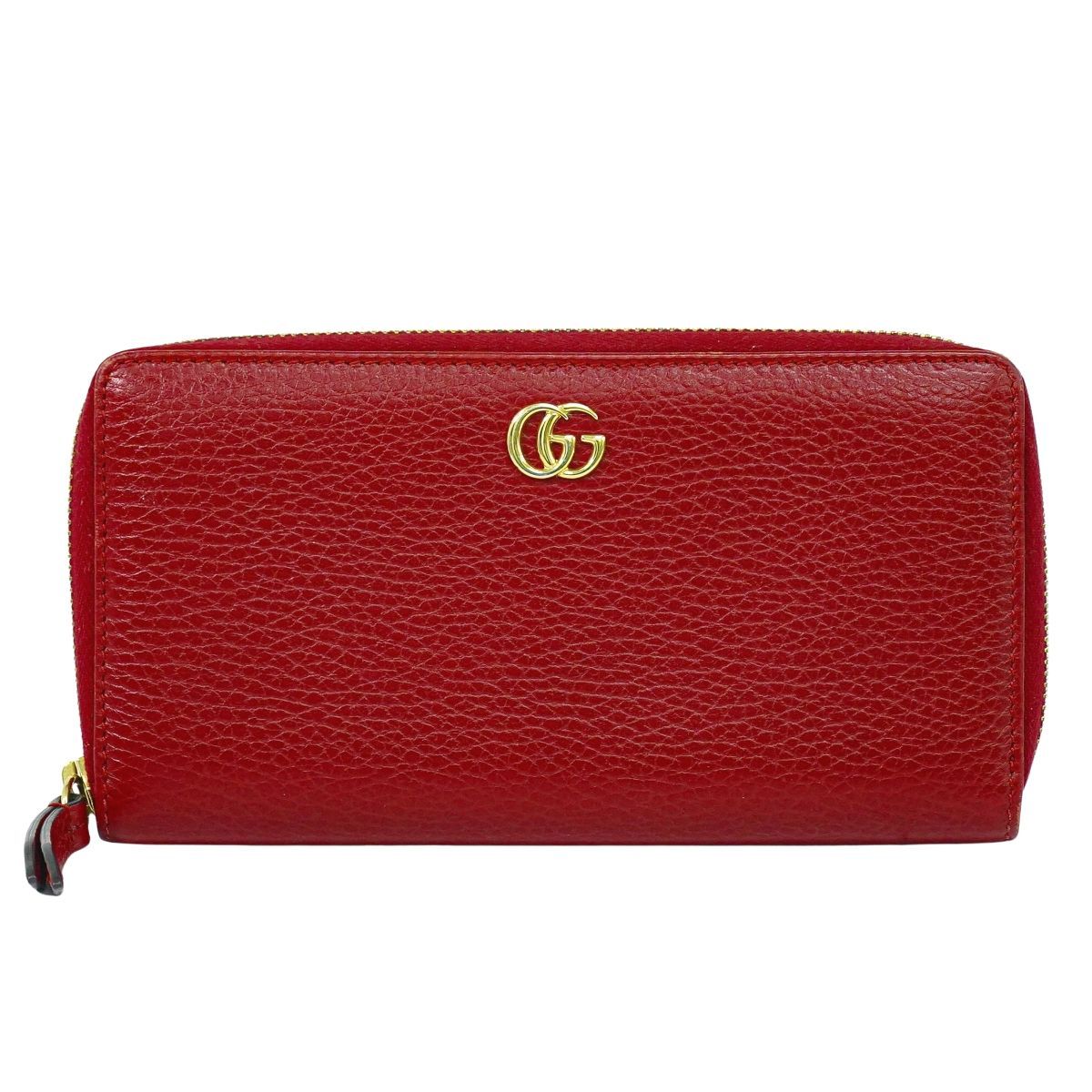 本物 グッチ GUCCI GGマーモント ラウンドファスナー 長財布 ロング