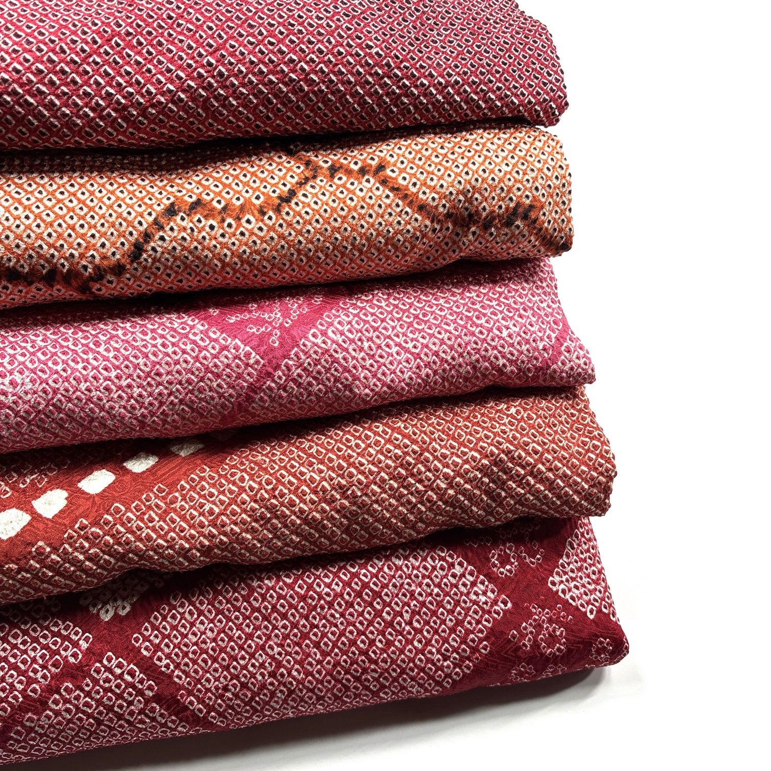 絞り 羽織 5枚 正絹 羽織まとめ売り 同梱購入歓迎 リメイク用 着付け