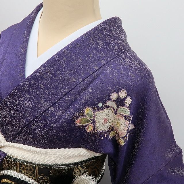 百華❀Y4420◇美品 徳永憲峯落款 辻が花 絞り 銀通し 手縫い仕立て