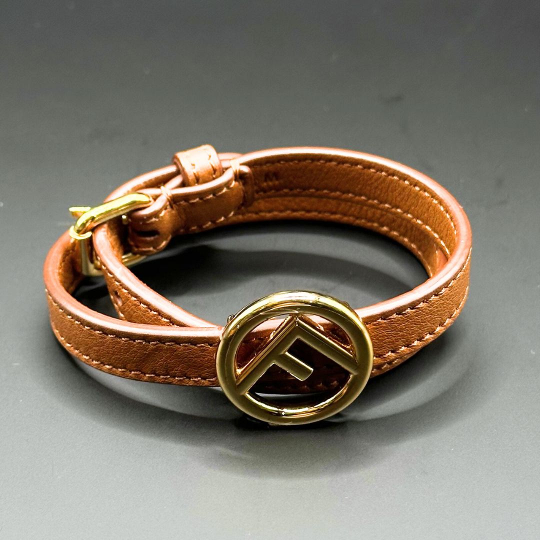 美品】エフイズ ダブルラップ ブレスレット ブラウン - メルカリ