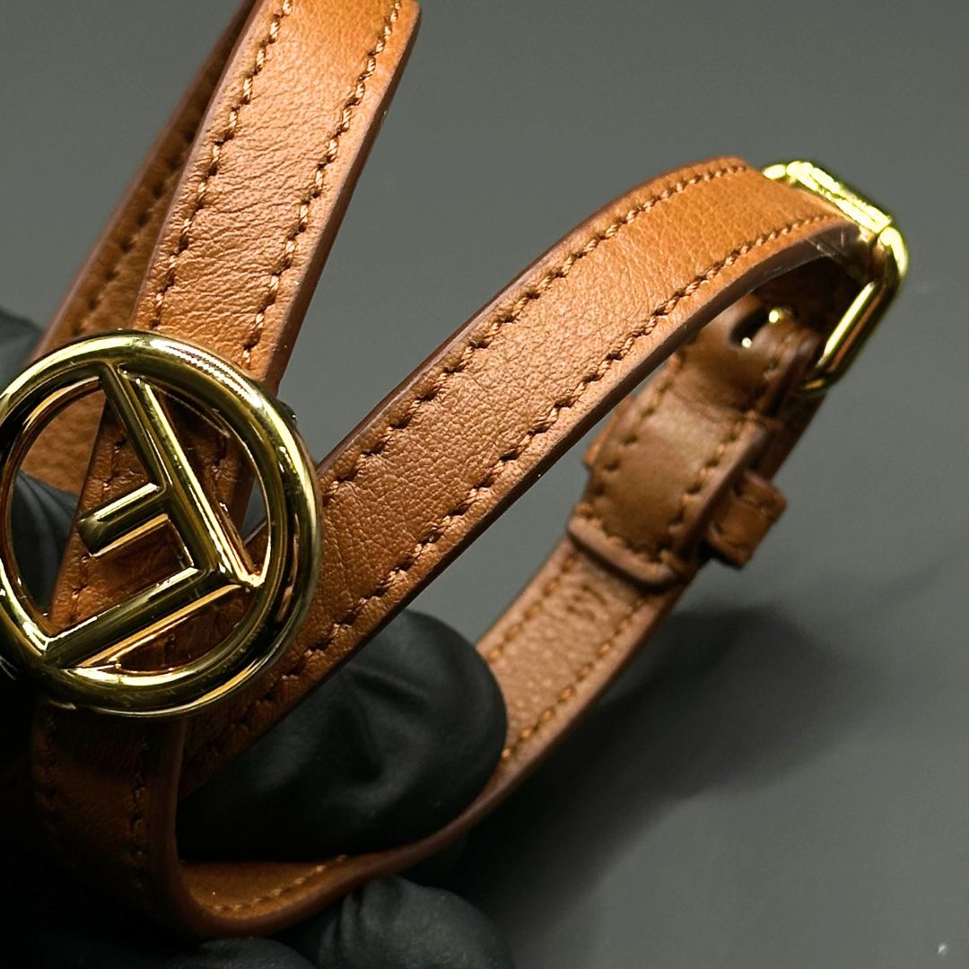 美品】エフイズ ダブルラップ ブレスレット ブラウン - メルカリ