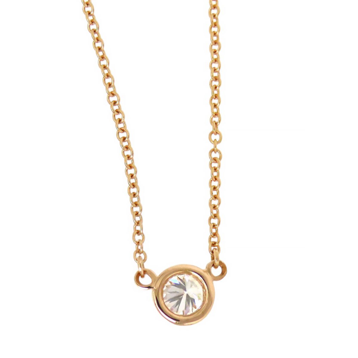 ティファニー バイザヤード ネックレス Au750 (K18PG) レディース