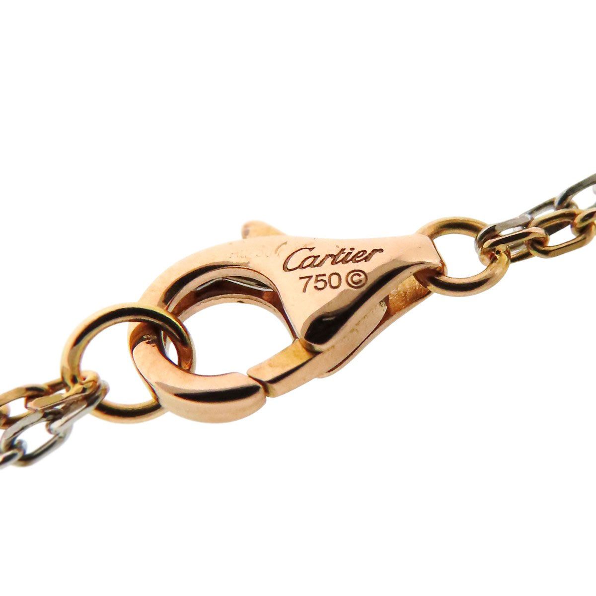 カルティエ ラブ スリーフープ ネックレス ダイヤモンド B7219700 750