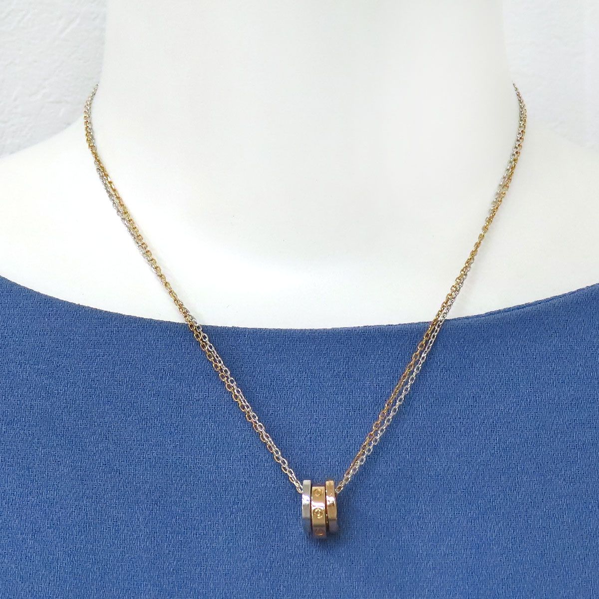 カルティエ ラブ スリーフープ ネックレス ダイヤモンド B7219700 750