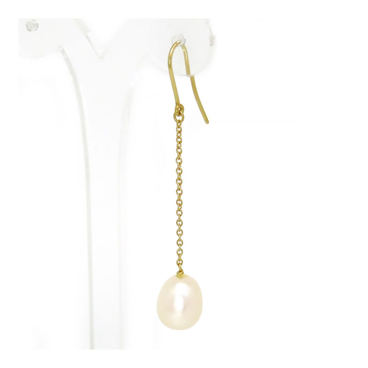 ティファニー パール バイザヤード チェーン ピアス 片耳用 Au750