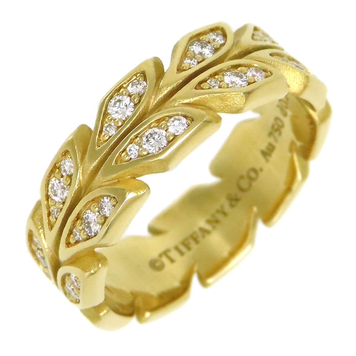 ティファニー ビクトリア ヴァイン バンド リング #12.5 Au750 (K18YG