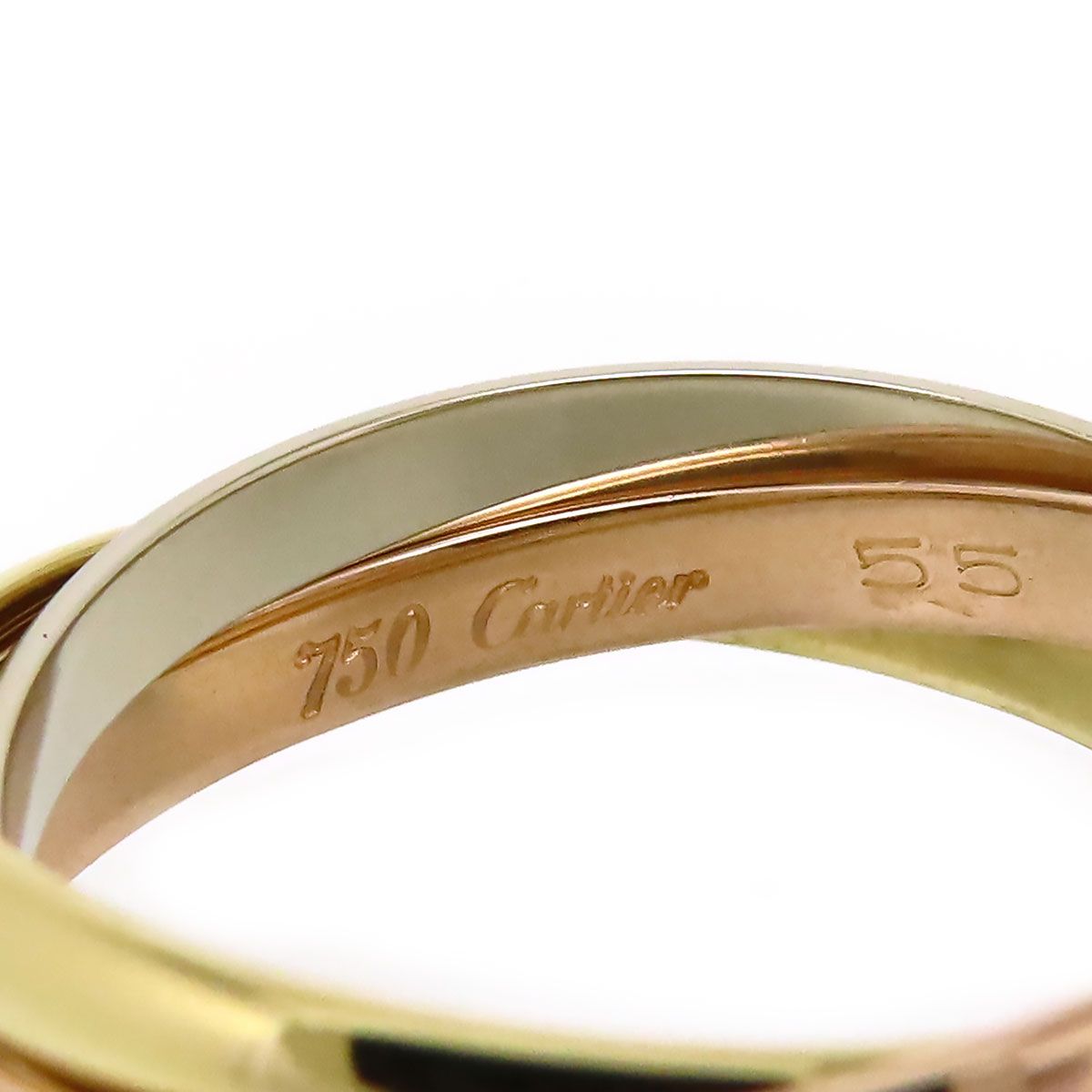 カルティエ トリニティ リング SM #55 750 (K18YG K18WG K18PG