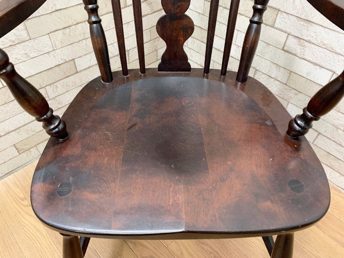 ◇北海道民芸家具 ウィンザーチェア アームチェア ダイニングチェア 樺