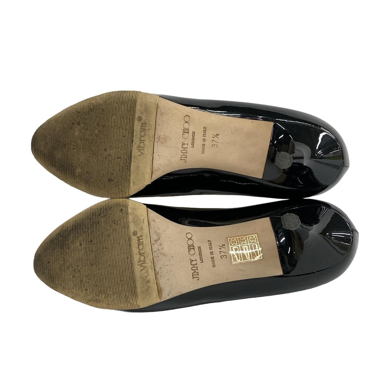 JIMMY CHOO(ジミーチュウ) パンプス 37 1/2 レディース - 黒 アウト