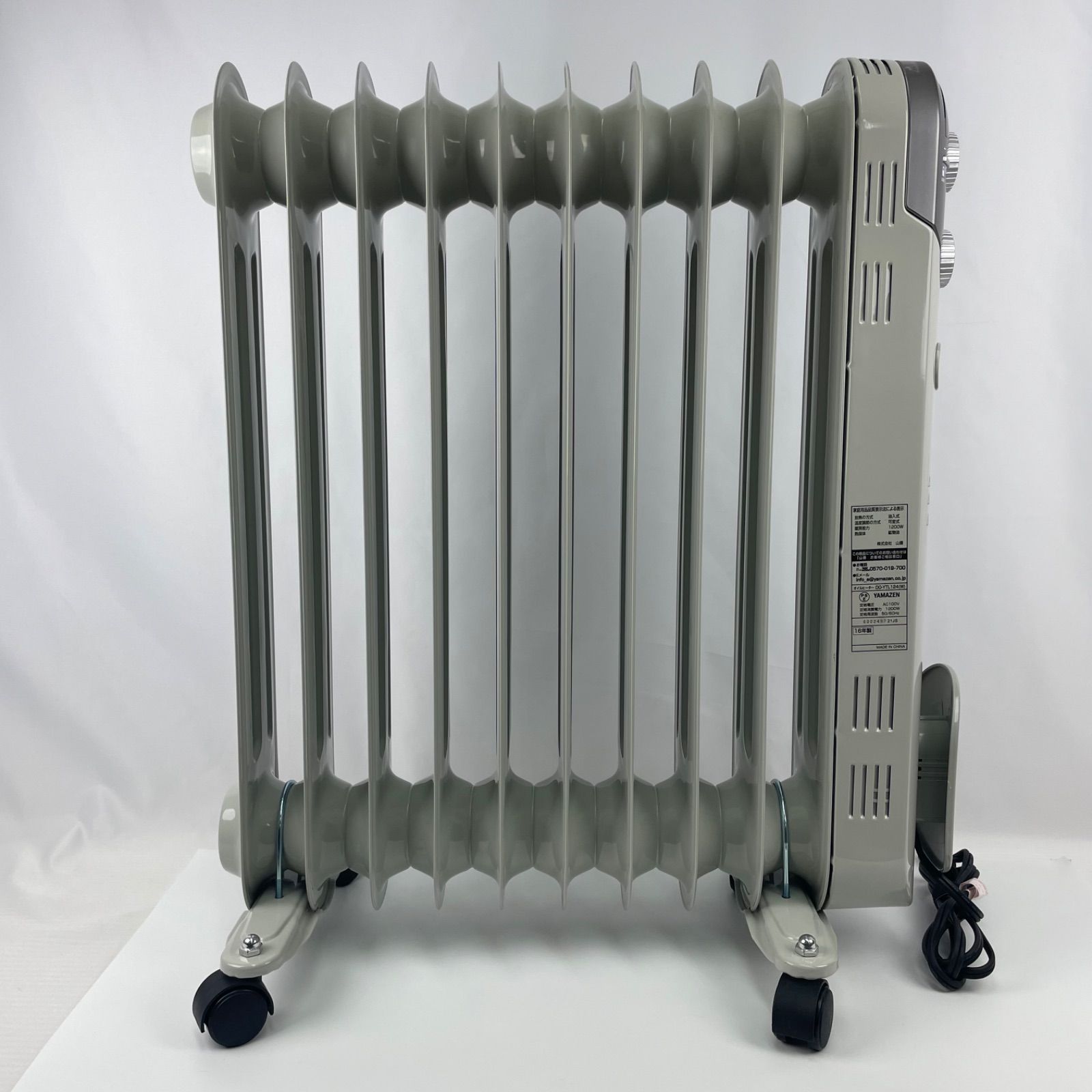 外箱・取扱説明書欠品】山善(YAMAZEN) オイルヒーター(1200/700/500W 3