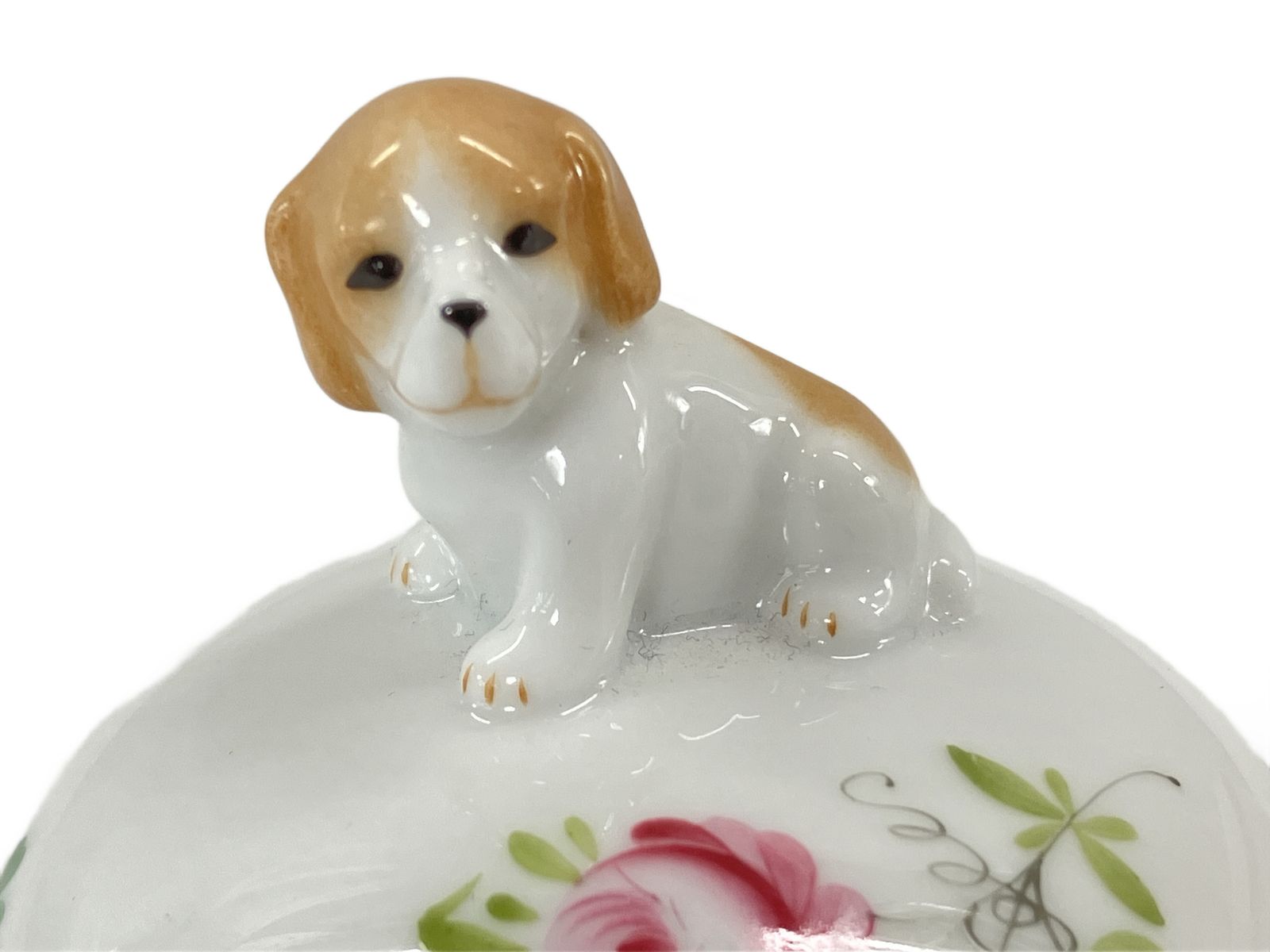 HEREND 6034-0-91 VRHS-X2 ヘレンド ボンボニエール ウィーンの薔薇 犬
