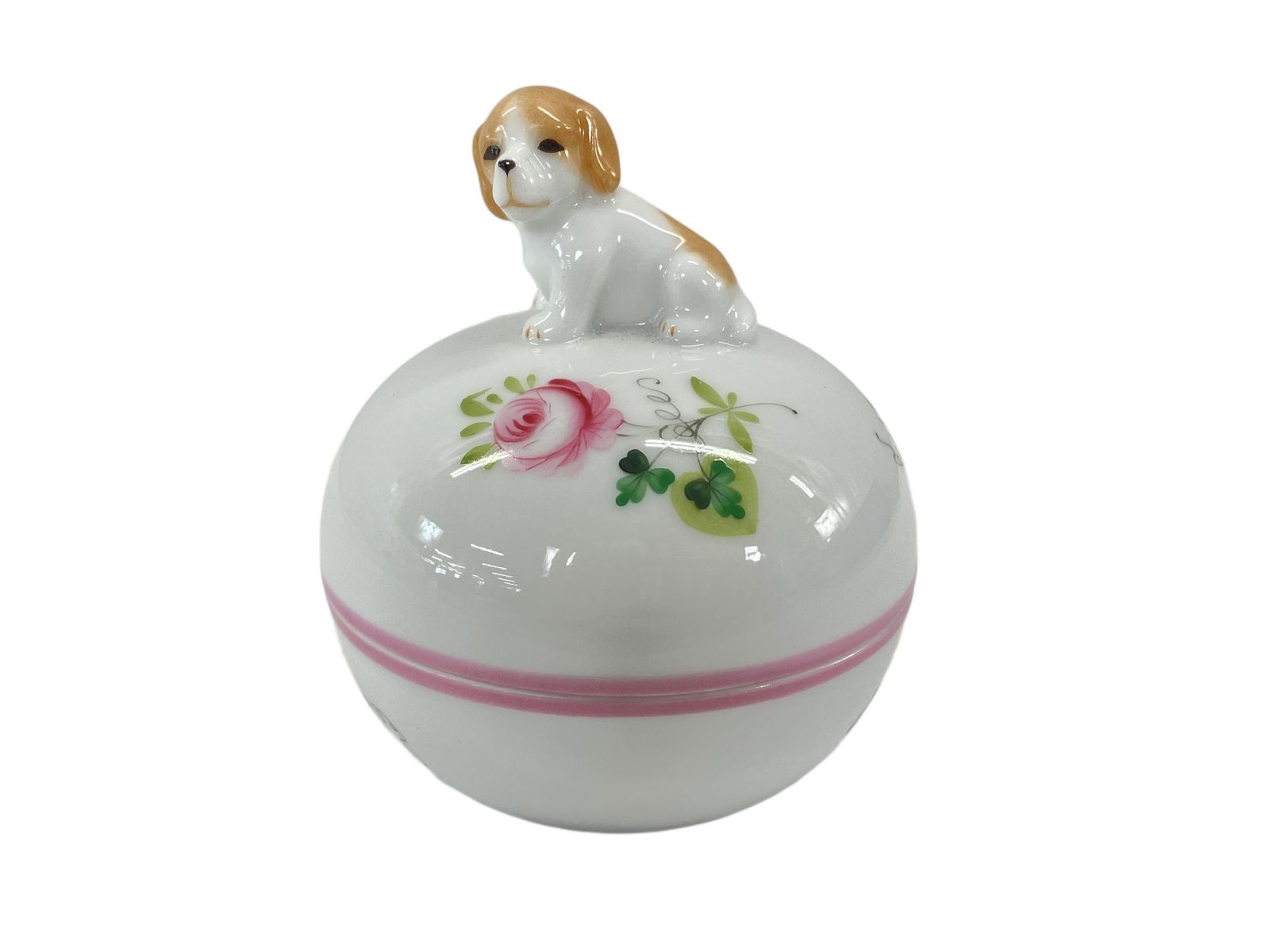 HEREND 6034-0-91 VRHS-X2 ヘレンド ボンボニエール ウィーンの薔薇 犬