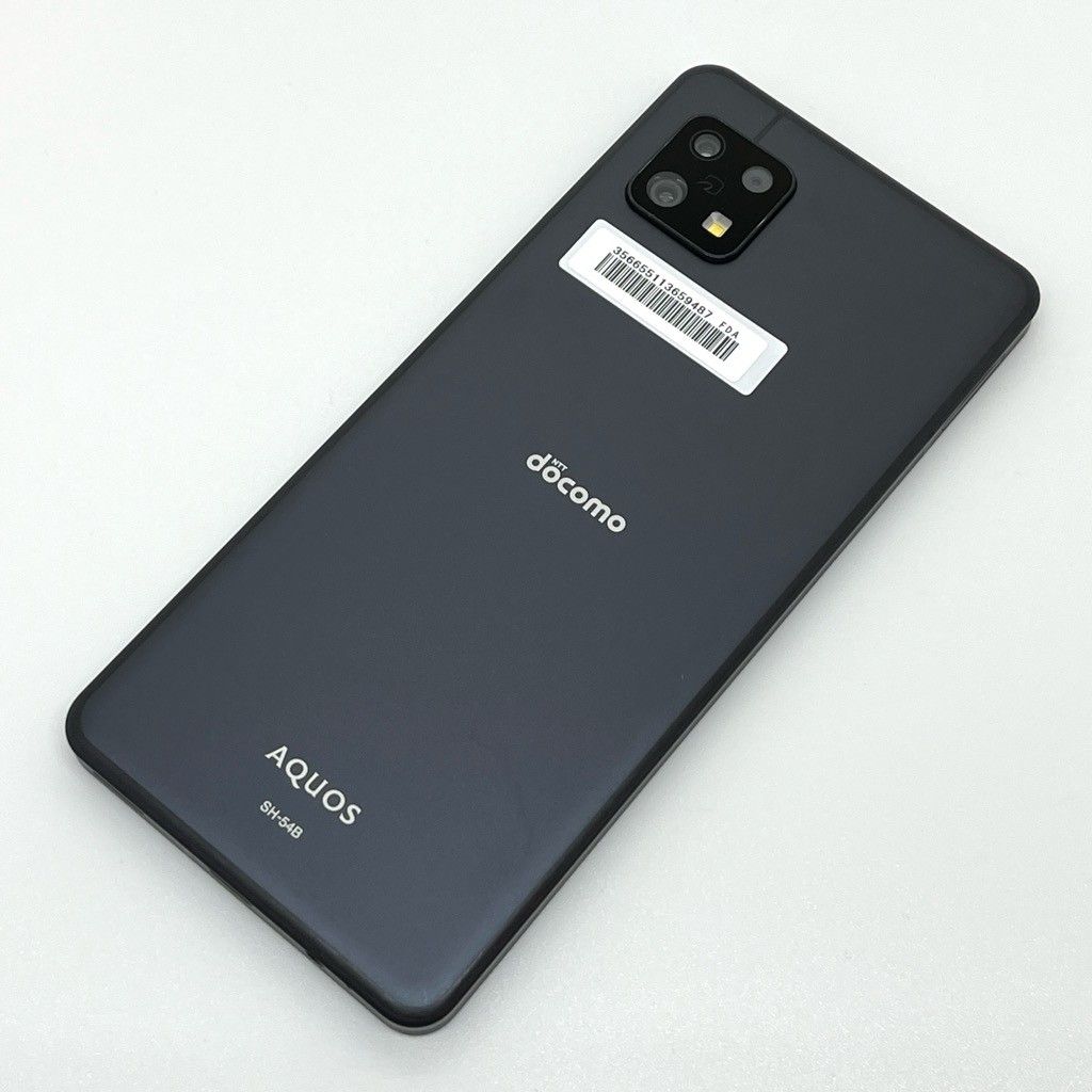 美品】AQUOS sense6 SH-54B docomo SIMフリー 64GB／4GB ブラック