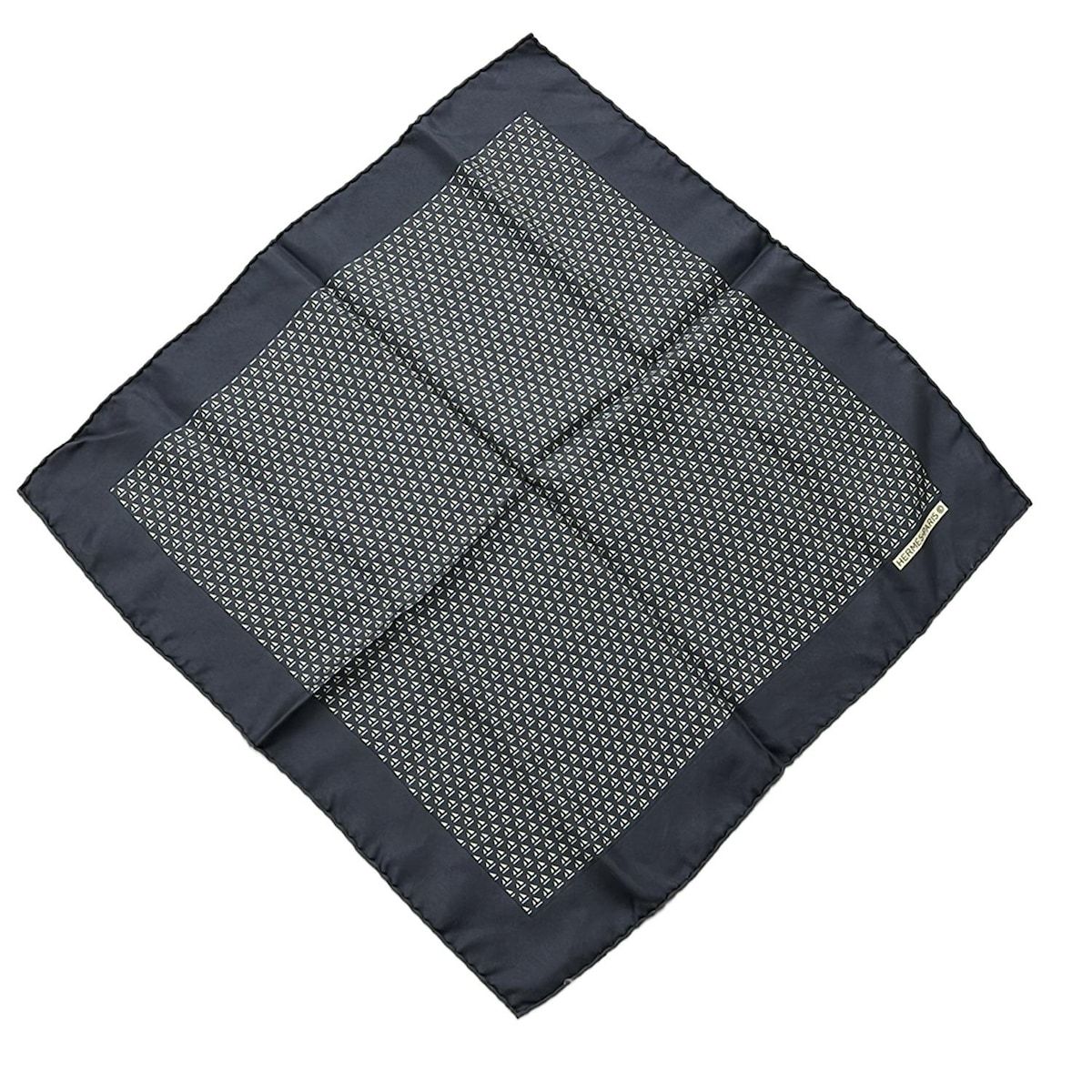 HERMES(エルメス) スカーフ美品 カレ ダークグレー×白×ライトブルー