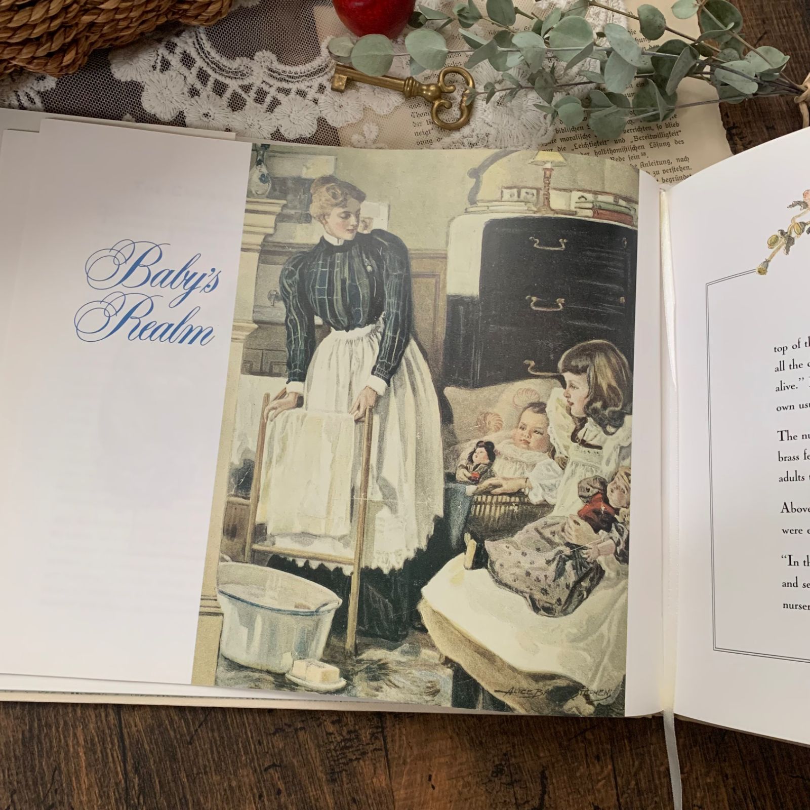 稀少アンティーク美しい挿絵のヴィクトリアン絵本　洋書ジャンクジャーナル古書 洋書 ヴィクトリアン調 ベビー 挿絵 絵本 古書 レトロ ベビー ジャンク