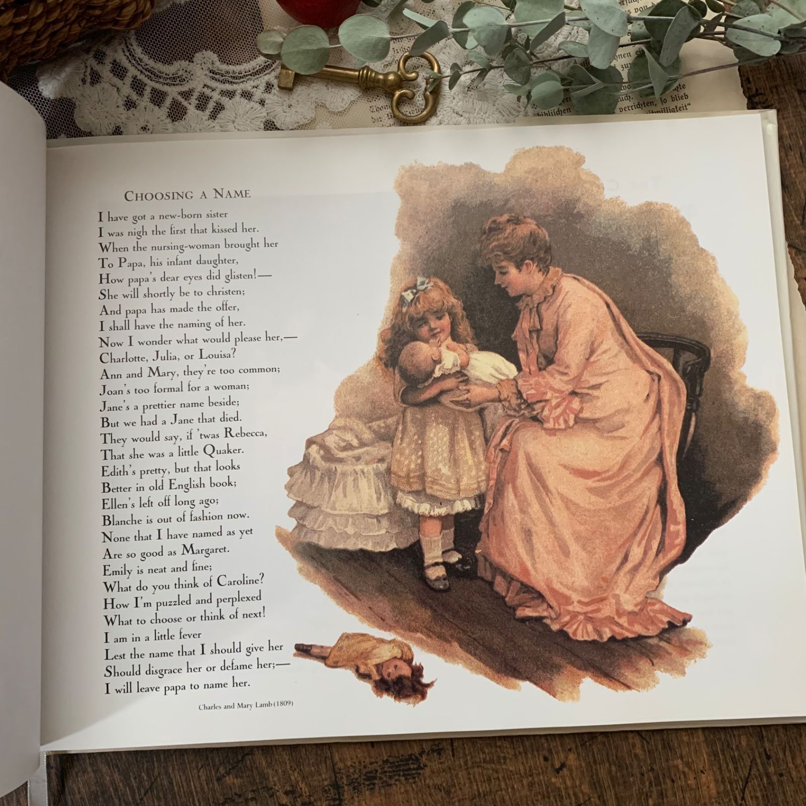 洋書 ヴィクトリアン調 ベビー 挿絵 絵本 古書 レトロ ベビー ジャンク