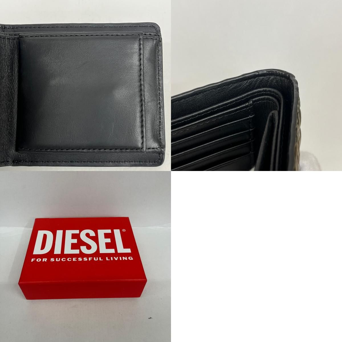 加古川店】 中古 DIESEL | ディーゼル 二つ折り財布 クロコ型押し 