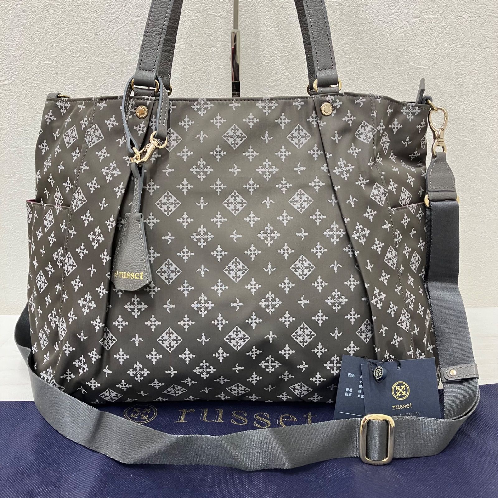 美品】russet ラシット2way リュック トートバッグ モグラム A4可