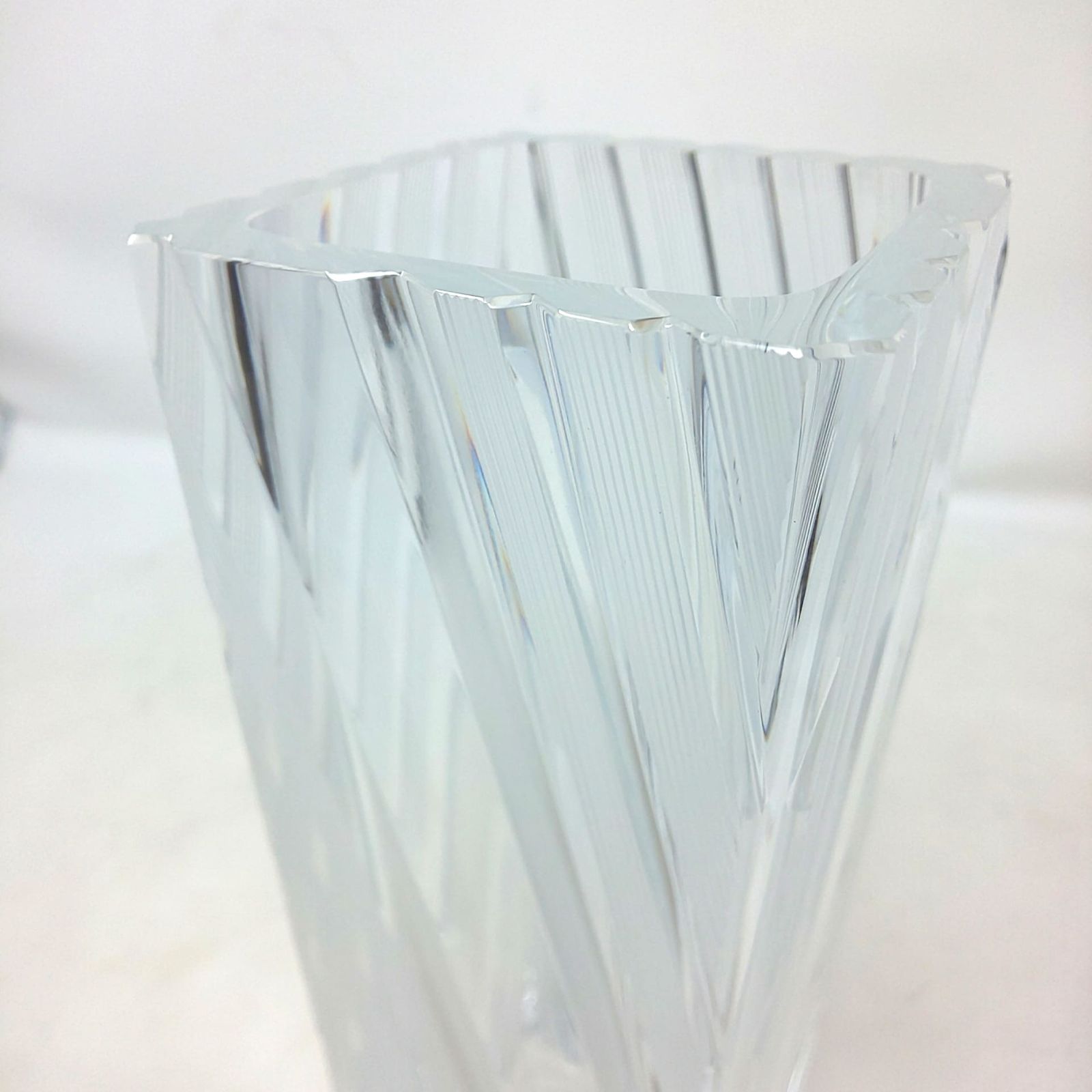 1415B-04 HOYA クリスタルガラス 花瓶 花器 フラワーベース 角型