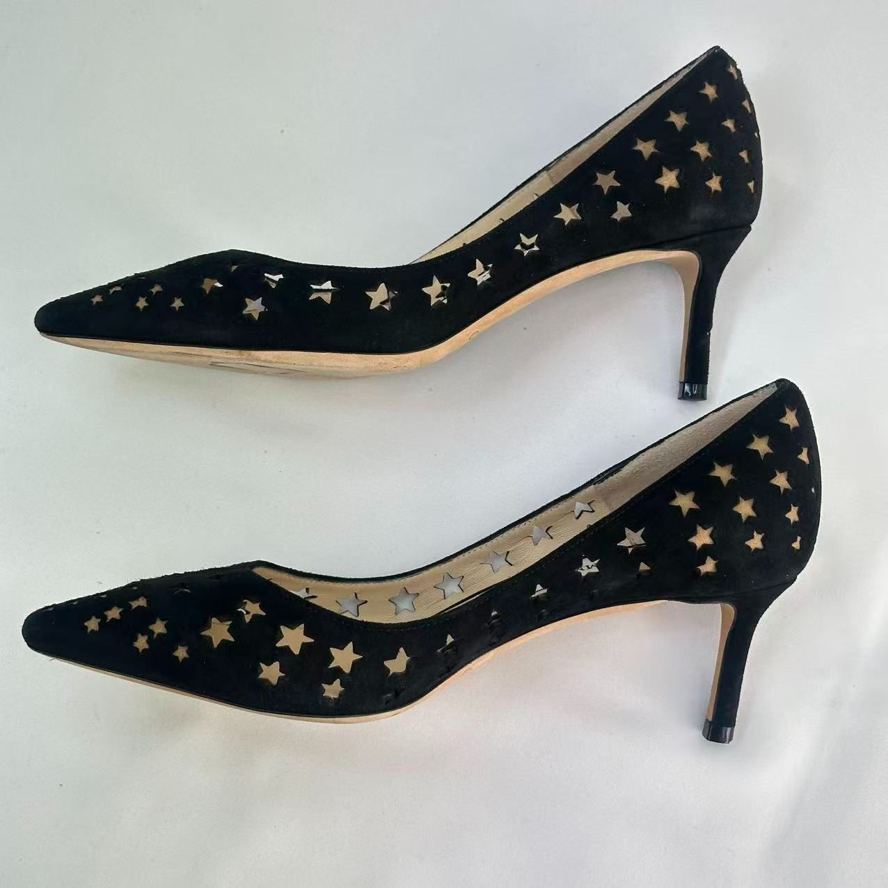 お値下げ中　JIMMY CHOO ブラック スター 星柄　パンチング　ハイヒール JIMMY CHOO ブラックスター 星柄 パンチング ハイヒール サイズ36