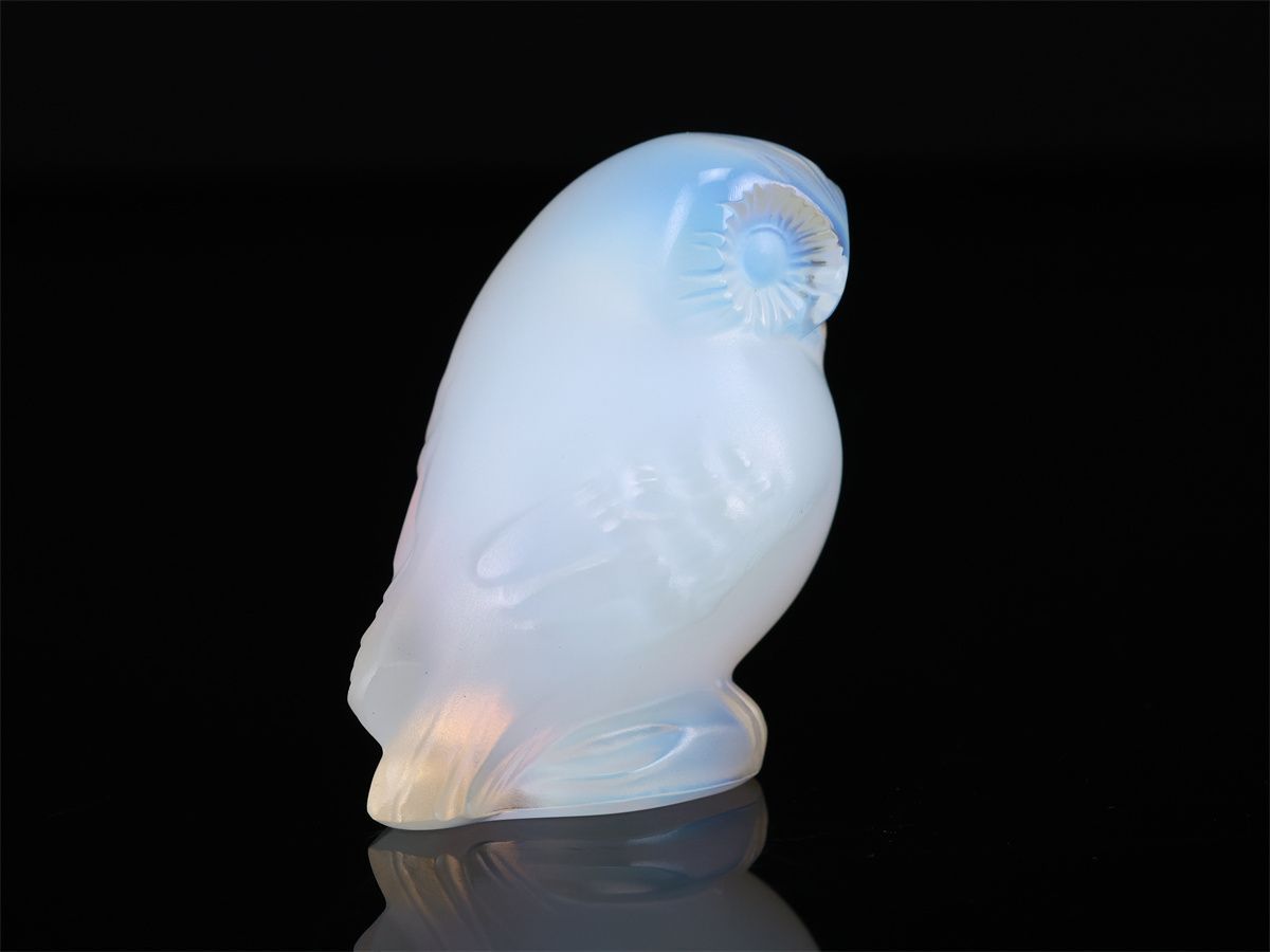 Rene Lalique 【ルネ・ラリック】 クリスタルガラス オパールセント 梟