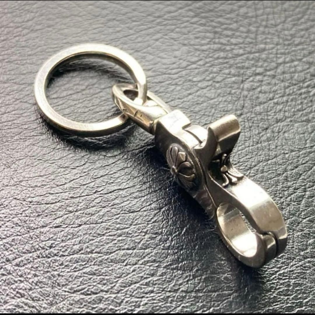 キーフック キーホルダ クロスデザイン メンズアクセサリー クリップ