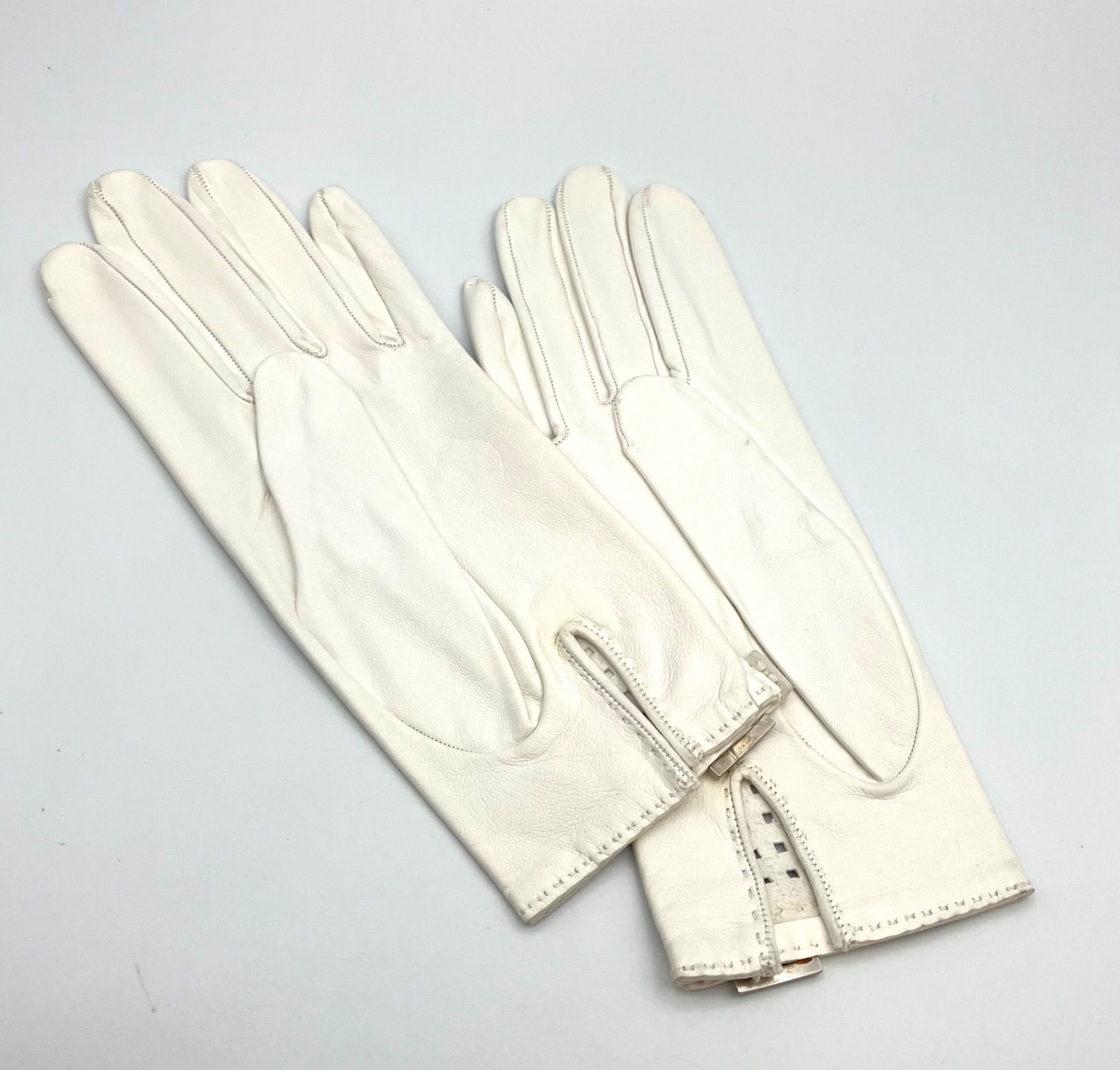 鑑定済み】正規品 エルメス HERMES グローブ 手袋 パンチング
