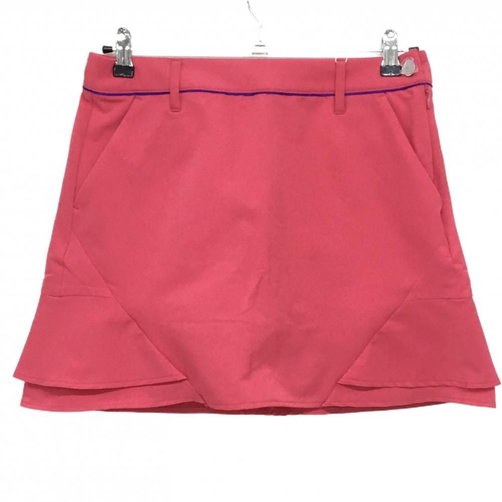 新品】デサントゴルフ スカート レッド系 吸汗速乾 UVケア ストレッチ