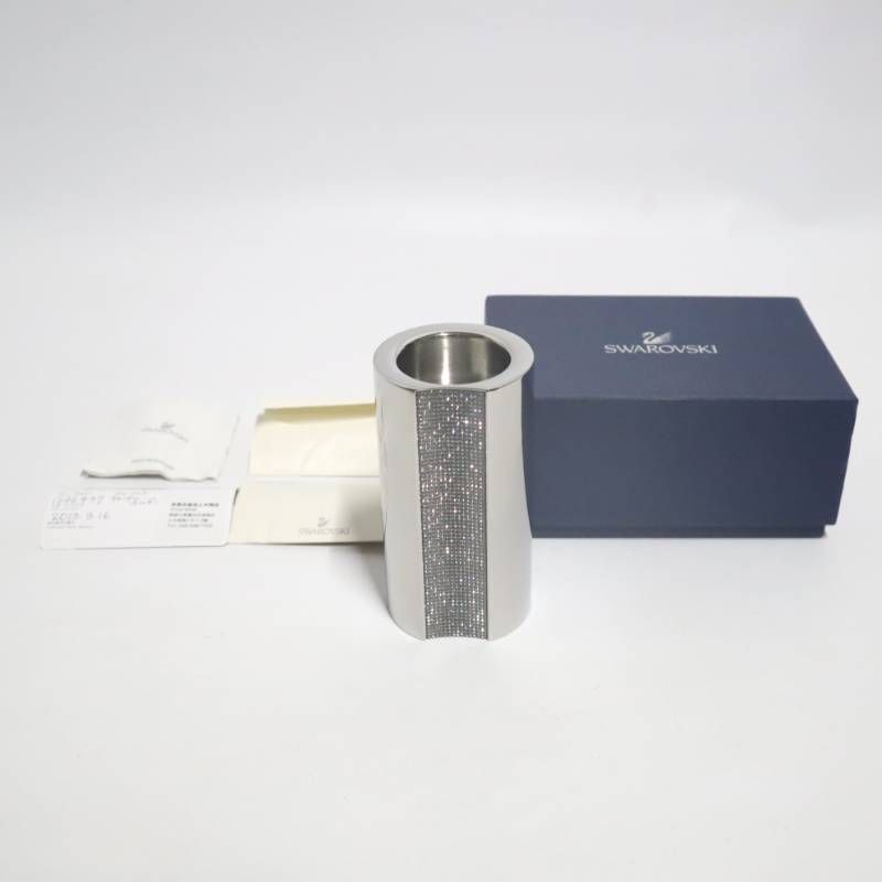 スワロフスキー　キャンドルスタンド ✨美品✨スワロフスキー クリスタル キャンドルスタンド 蓮の花 Lサイズ