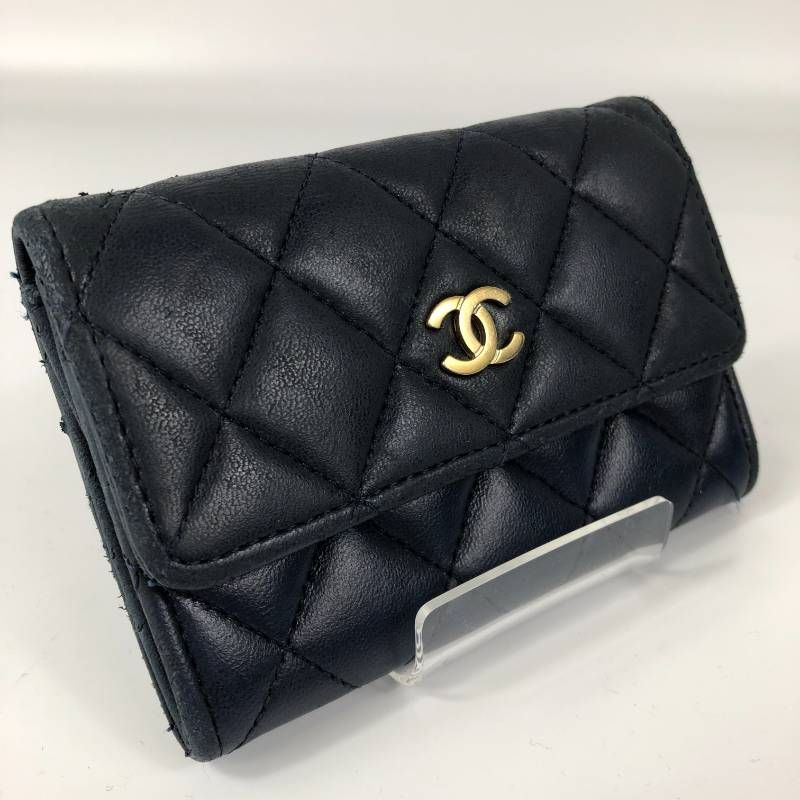 シャネル ビコローレ カードケース レザー ココマーク ブラック - メルカリ